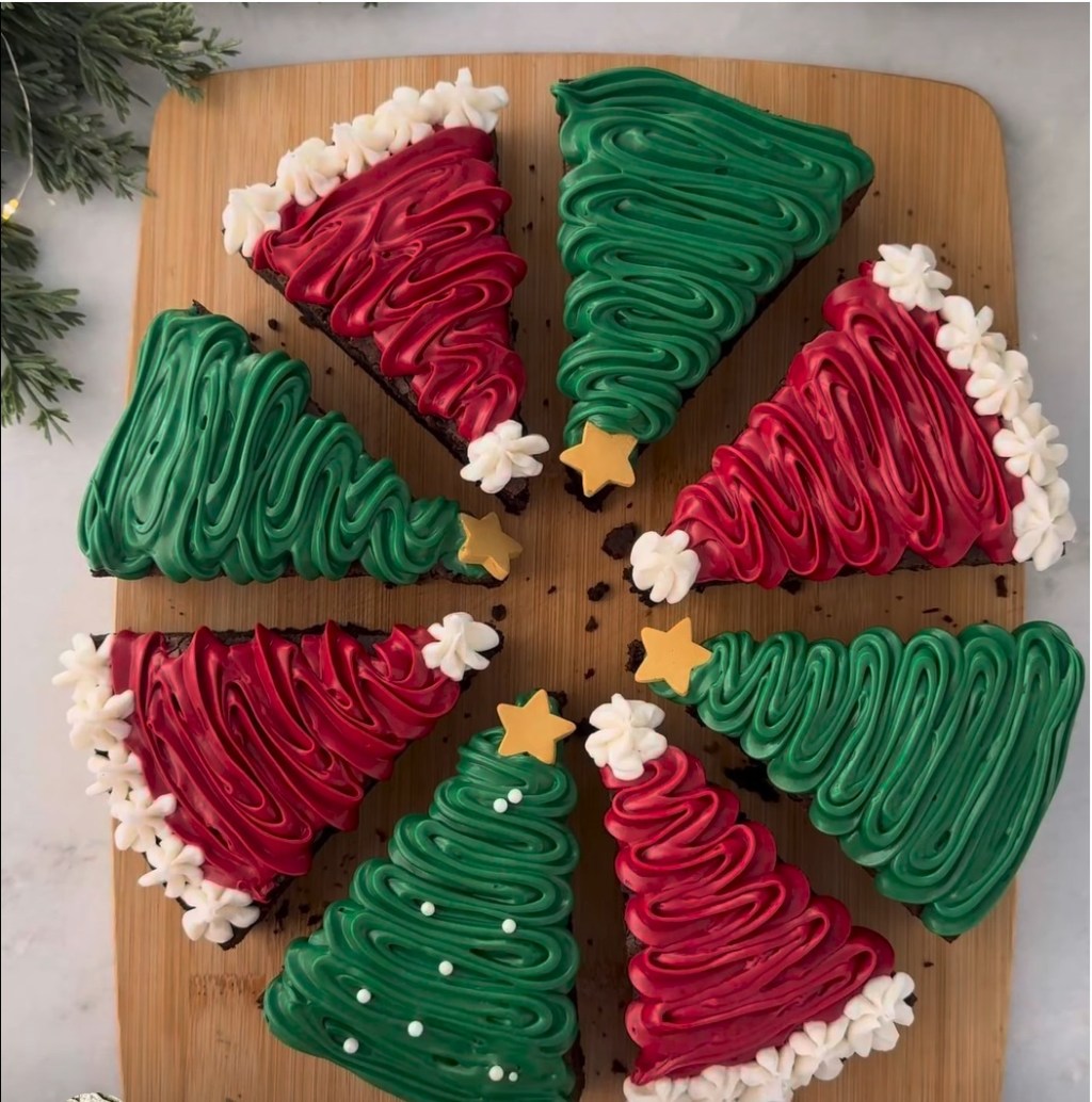 Frosted Christmas Brownies*