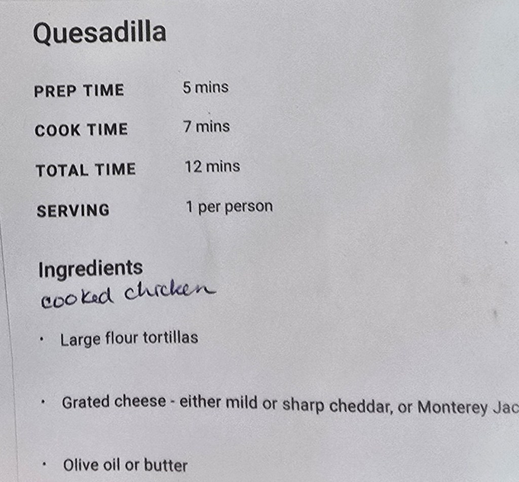 Chicken Quesadillas